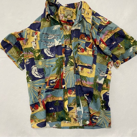 Reyn Spooner Vintage Button Down Aloha Shirt Large - Picture 1 of 8